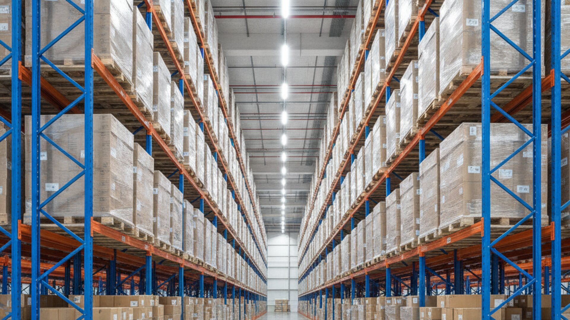 Warehouse with pallet racking